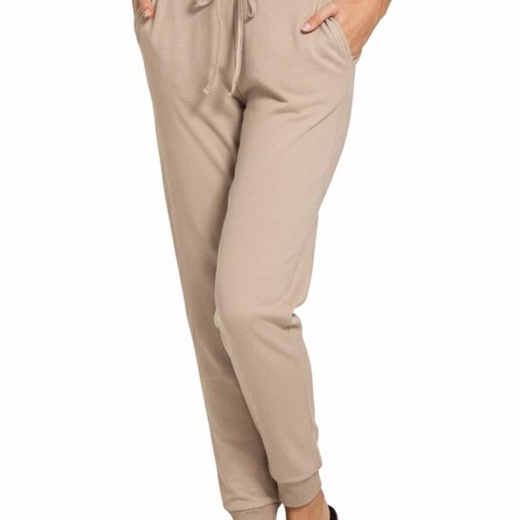 Zenana Drawstring Cotton Joggers with Pockets - Picture 2 of 3